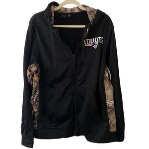 New England Patriots full zip hoodie camo hooded NWT size m